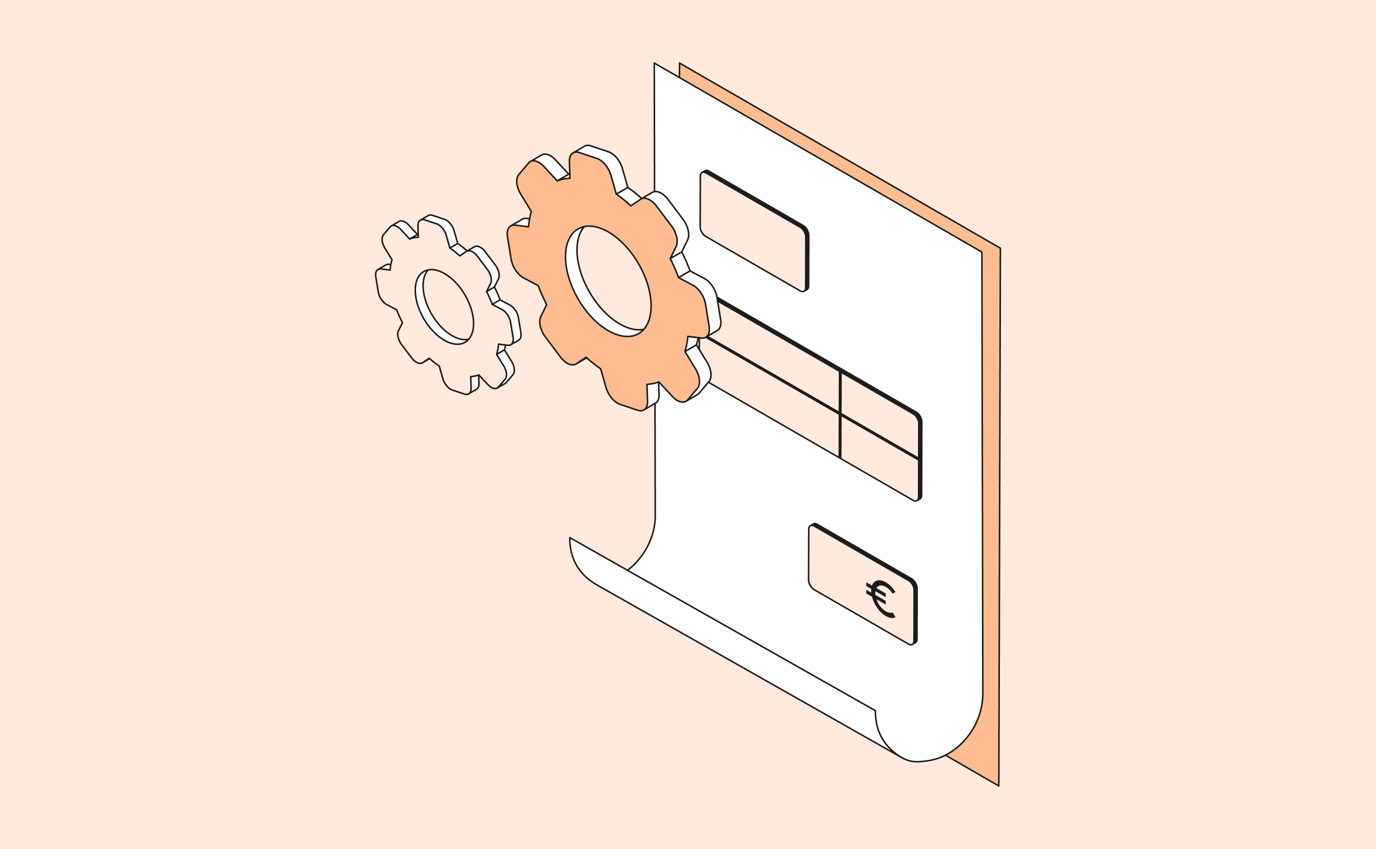 Gestion de la facturation Peach de couverture de publication