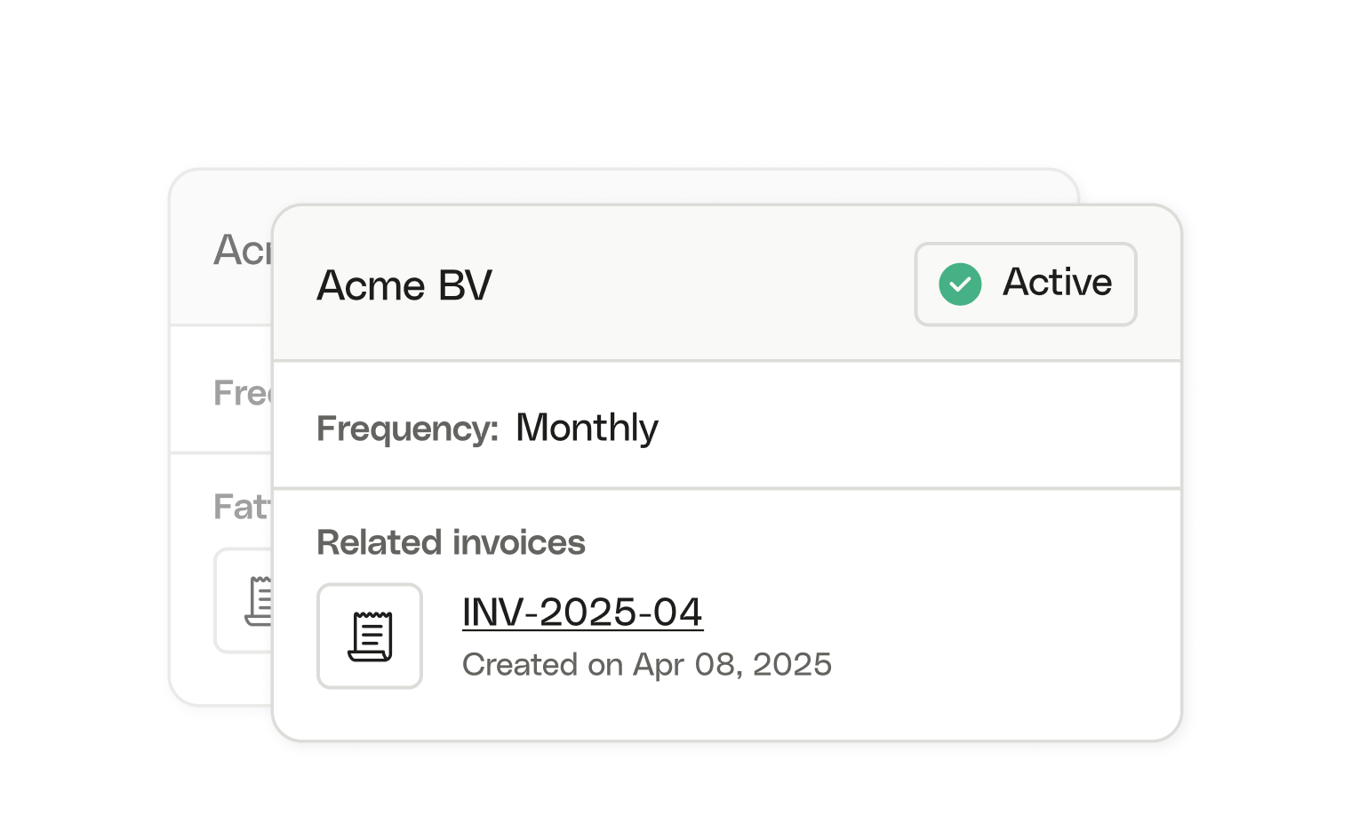 WEB NL UI Cards Bento Accounts Receivable Addon Collapsed