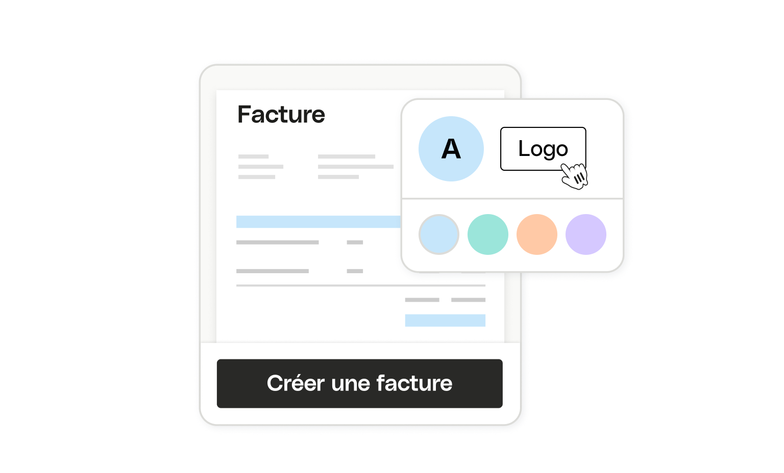 Cartes d'interface utilisateur WEB Bento Snapshot Création de factures