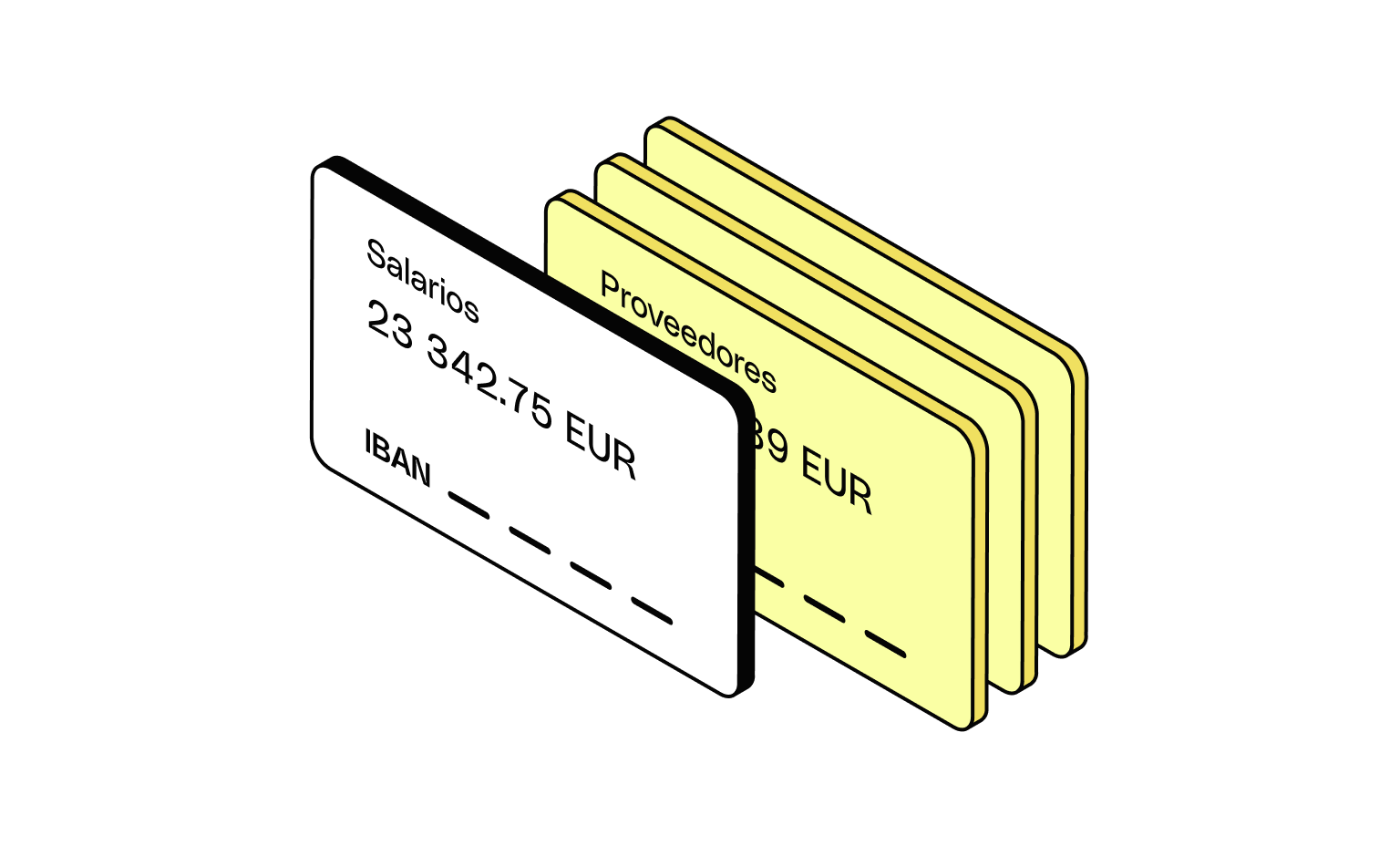 Tarjetas mostaza WEB Flow Bento Headline Multicuenta