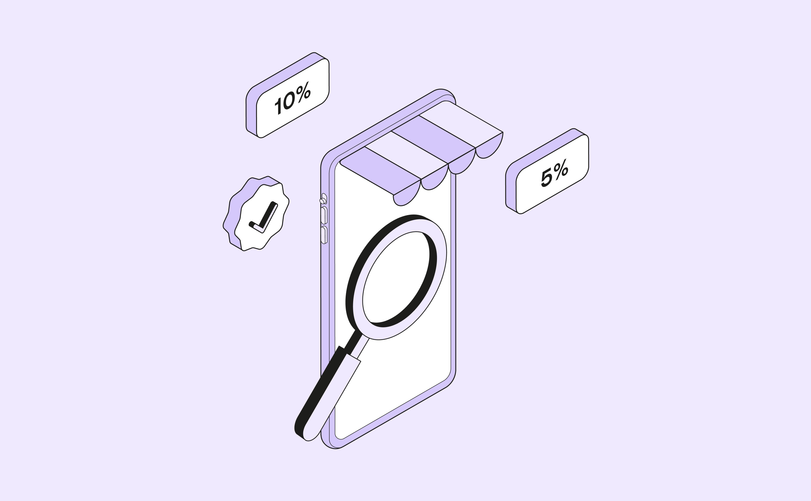 Postcover Lila ECommerce Mobile Shop